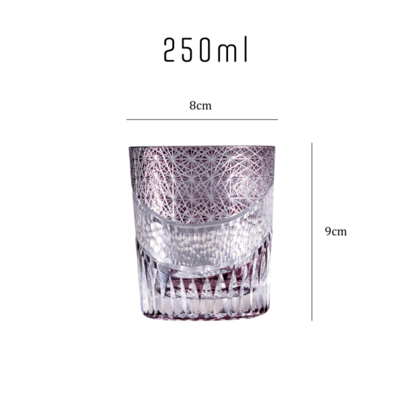 mikazi Amethyst Cut Crystal Glass – Japanese Edo Kiriko Inspired Tumbler - Image 6