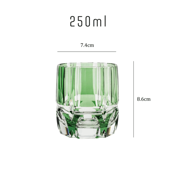 mikazi Green Bamboo Cut Crystal Whiskey Glass – Japanese Edo-Inspired Tumbler - Image 7