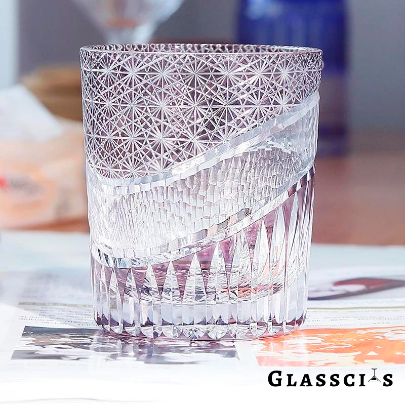mikazi Amethyst Cut Crystal Glass – Japanese Edo Kiriko Inspired Tumbler