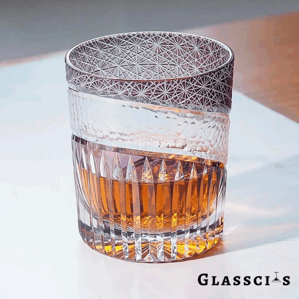 mikazi Amethyst Cut Crystal Glass – Japanese Edo Kiriko Inspired Tumbler - Image 2