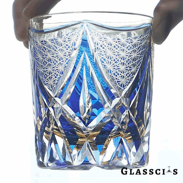 mikazi Spear Cut Crystal Whiskey Glass – Japanese-Inspired Tumbler - Image 2