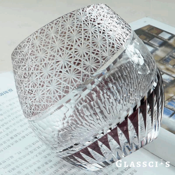 mikazi Iolite Cut Crystal Glass – Japanese Edo Kiriko Inspired Tumbler - Image 3