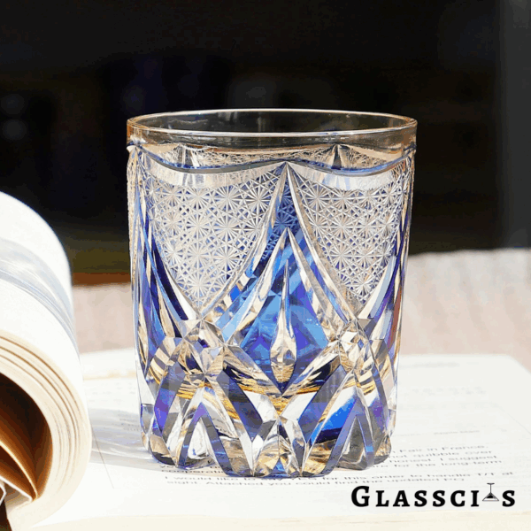 mikazi Spear Cut Crystal Whiskey Glass – Japanese-Inspired Tumbler - Image 3