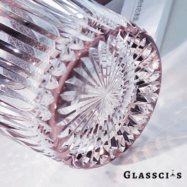 mikazi Amethyst Cut Crystal Glass – Japanese Edo Kiriko Inspired Tumbler - Image 4