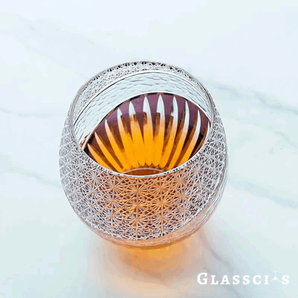 mikazi Iolite Cut Crystal Glass – Japanese Edo Kiriko Inspired Tumbler - Image 4