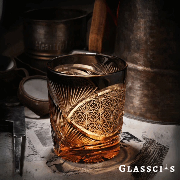 mikazi Fairy Eyes Cut Crystal Whiskey Glass – Japanese Edo Kiriko Inspired Tumbler - Image 4