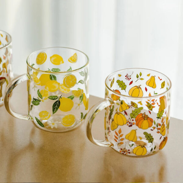 mikazi Pumpkin Glass Mug – Heat-Resistant Fall-Inspired Tea & Coffee Cup - Image 3