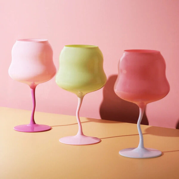 mikazi Creamy Macaron Wine Glass – Pastel-Colored Elegant Goblet - Image 5