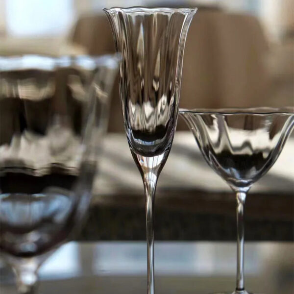 mikazi Vintage Floral Wine Glasses – Set of 2 Elegant Etched Goblets - Image 4