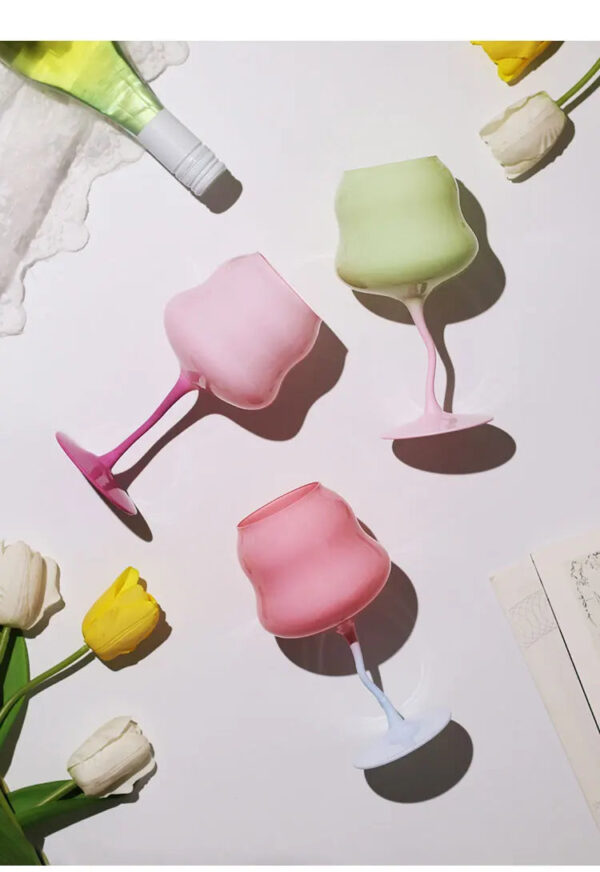 mikazi Creamy Macaron Wine Glass – Pastel-Colored Elegant Goblet - Image 7