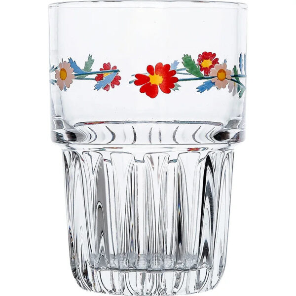 mikazi Korean Daisy Glass Cup – Small Floral Clear Drinking Glass - Image 6